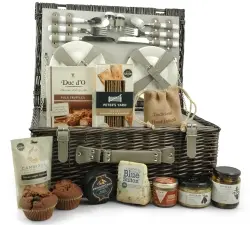 Picnic Food Hamper for Four with Cheese