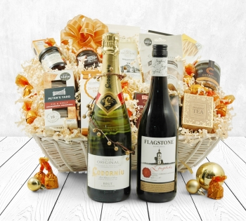 Corporate Christmas Hampers | Business Christmas Gifts | Hampergifts - White Christmas - Award-Winning Food & Wine Hamper