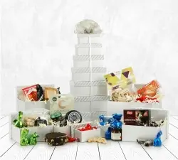 Silver Xmas Tower - Award Winning Cheese & Treats